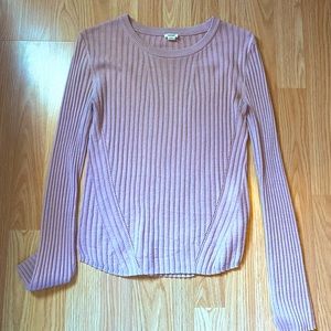 Pale pink ribbed long sleeve